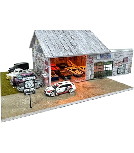 Amazon.com: Garage Diorama Gulf Oil Diorama with Decals for 1/64